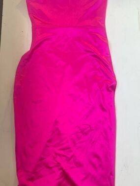 Windsor Fuchsia Backless Bodycon Midi Dress